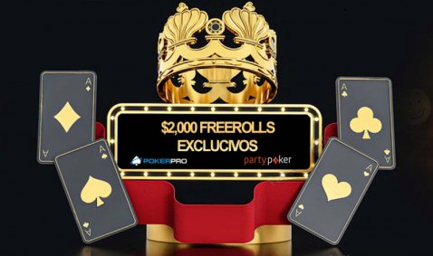 ¡$2,000 en freerolls exclusivos de partypoker para jugadores de PokerPro!