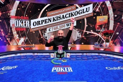 Kisacikoglu ganó el WSOPE £50K Diamond High Roller por €748,106