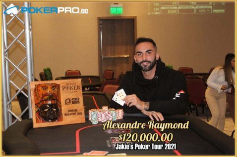 Alexandre Raymond ganó el Jakie's Poker Tour 500,000.00 GTZ BUY-IN $1,500 por $120,000.00