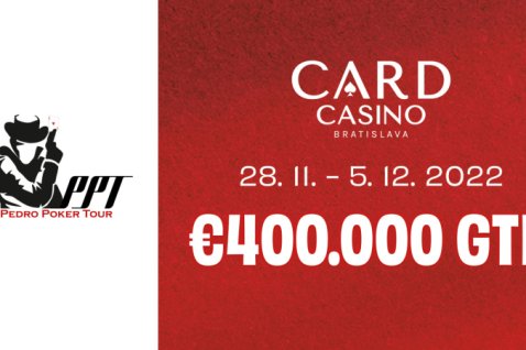 En Bratislava-Eslovaquia Card Casino esta el Pedro Poker Tour con €400.000 GTD 